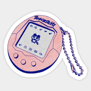 Pink Tamagotchi Sticker